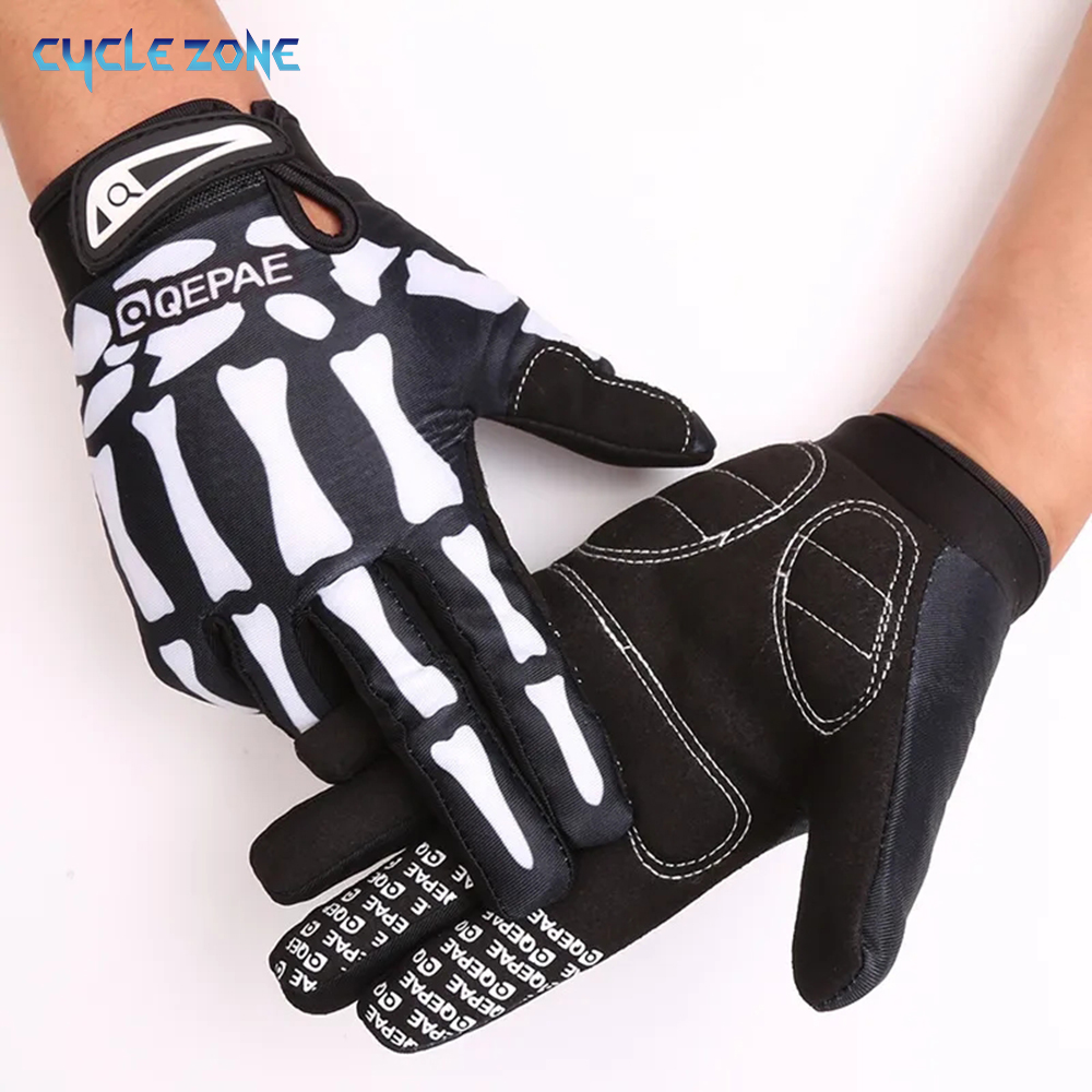 Gardening Glove Waterproof - Full Finger Gloves Skeleton Print Warm