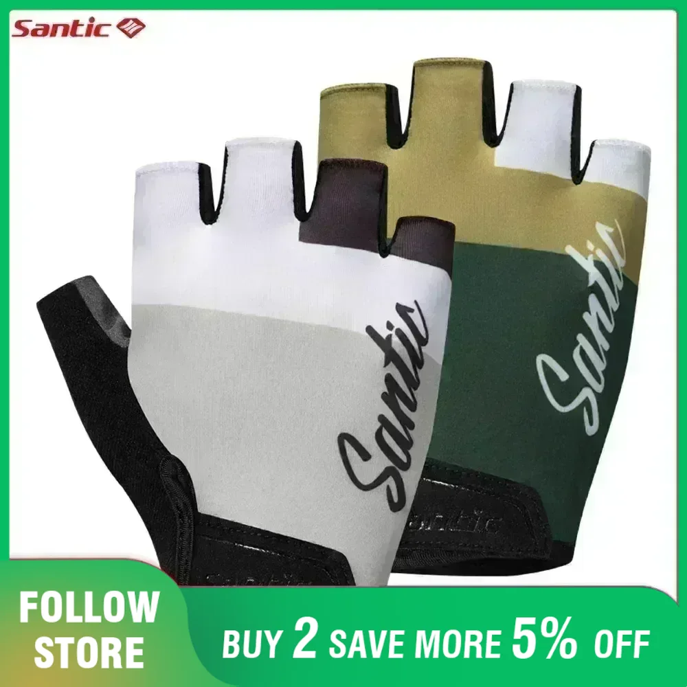Gardening Glove Waterproof - Santic Unisex Half Cycling Gloves Non-Slip