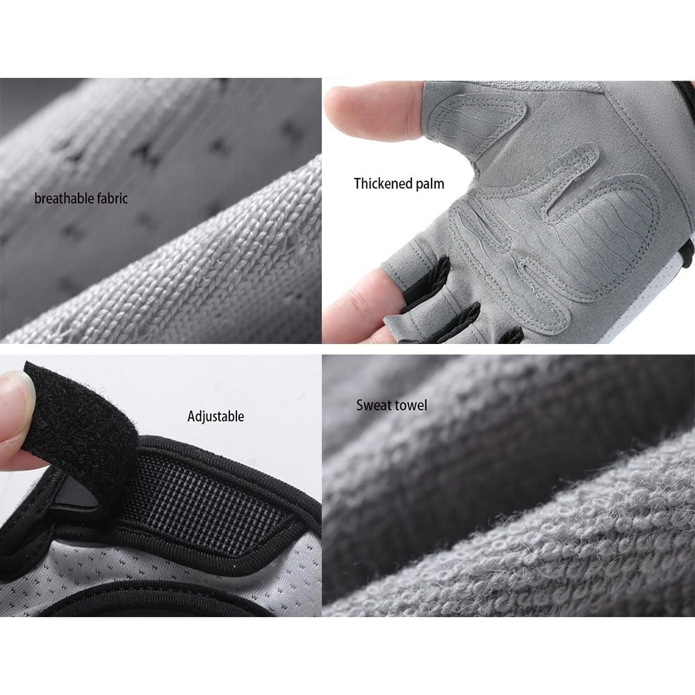 Fingerless Workout Gloves for  - Cycling Glove Padded review and price