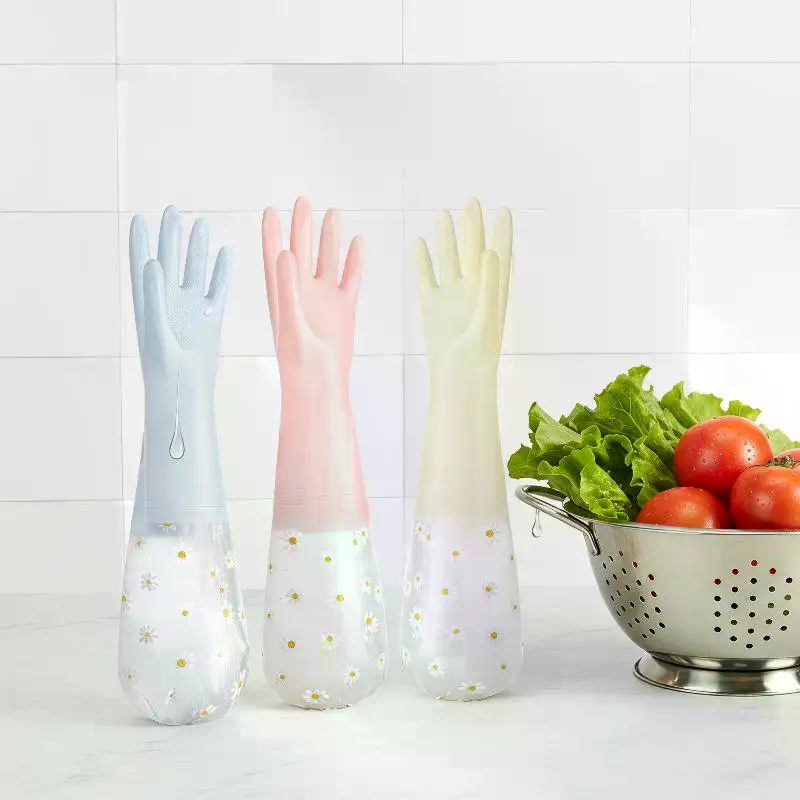 Floral Pattern Household Latex - Rubber Glove Cleaning review and price