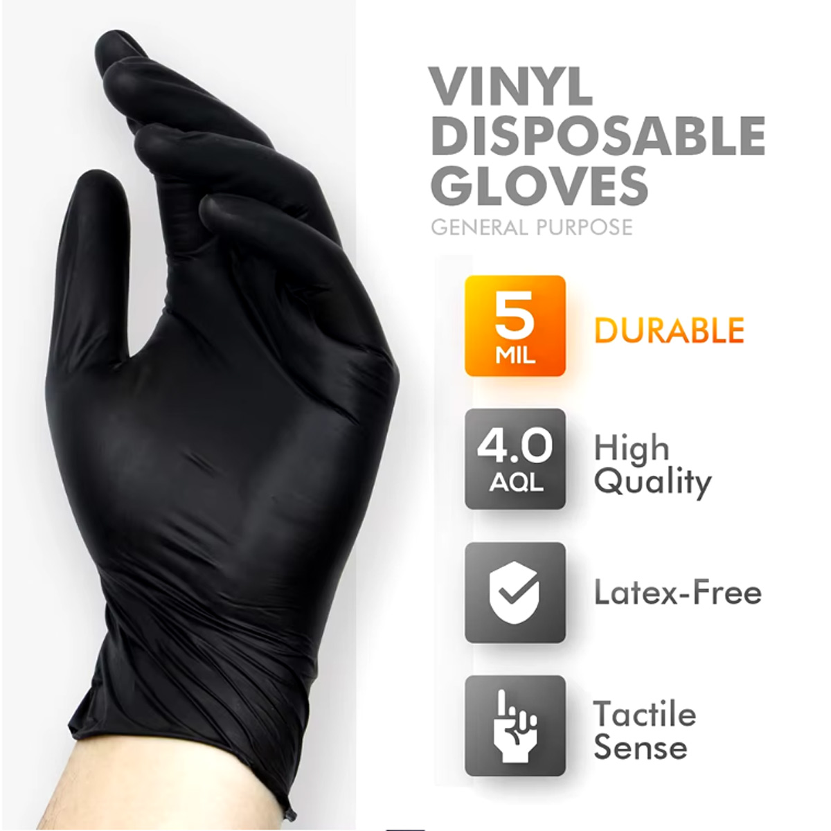 20/50/100pcs Black Vinyl Glove - Rubber Glove Cleaning review and price
