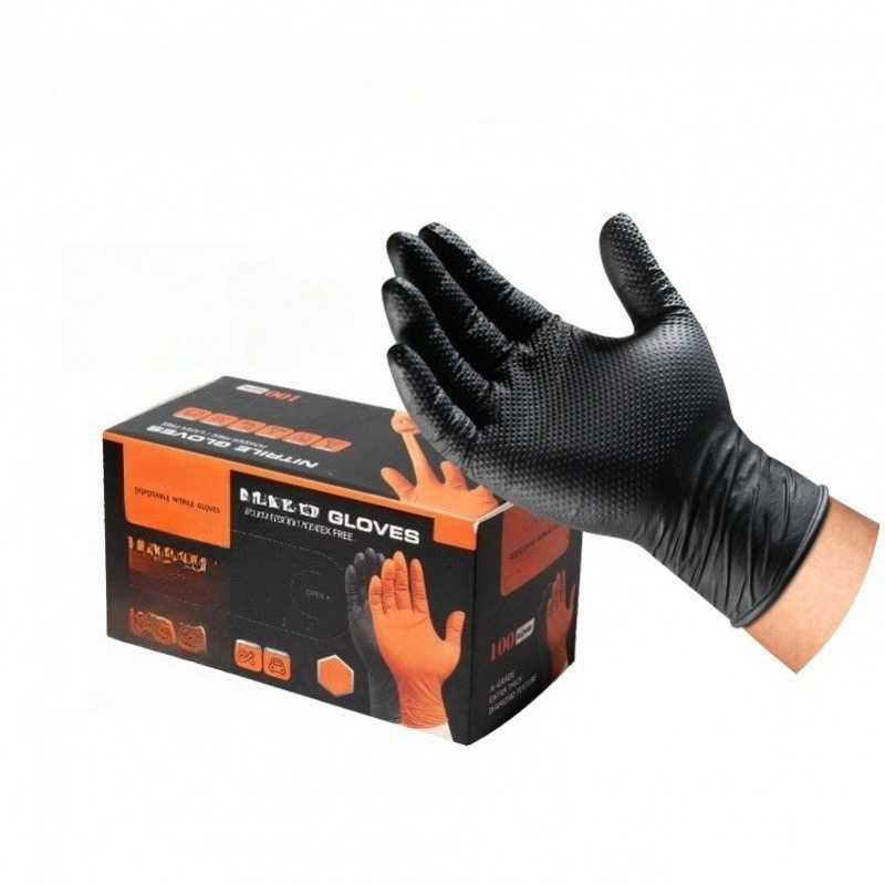 Heavy Duty Diamond Pattern Nit - Nitrile Mechanic Glove review and price