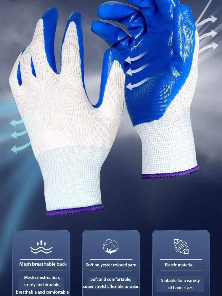 3 Pairs Of Non-slip Wear-resis - Nitrile Mechanic Glove review and price