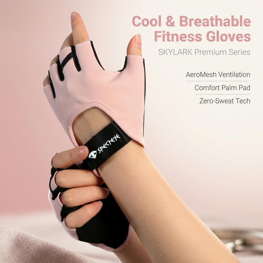Women Pink Half Finger Fitness - Cycling Glove Padded review and price