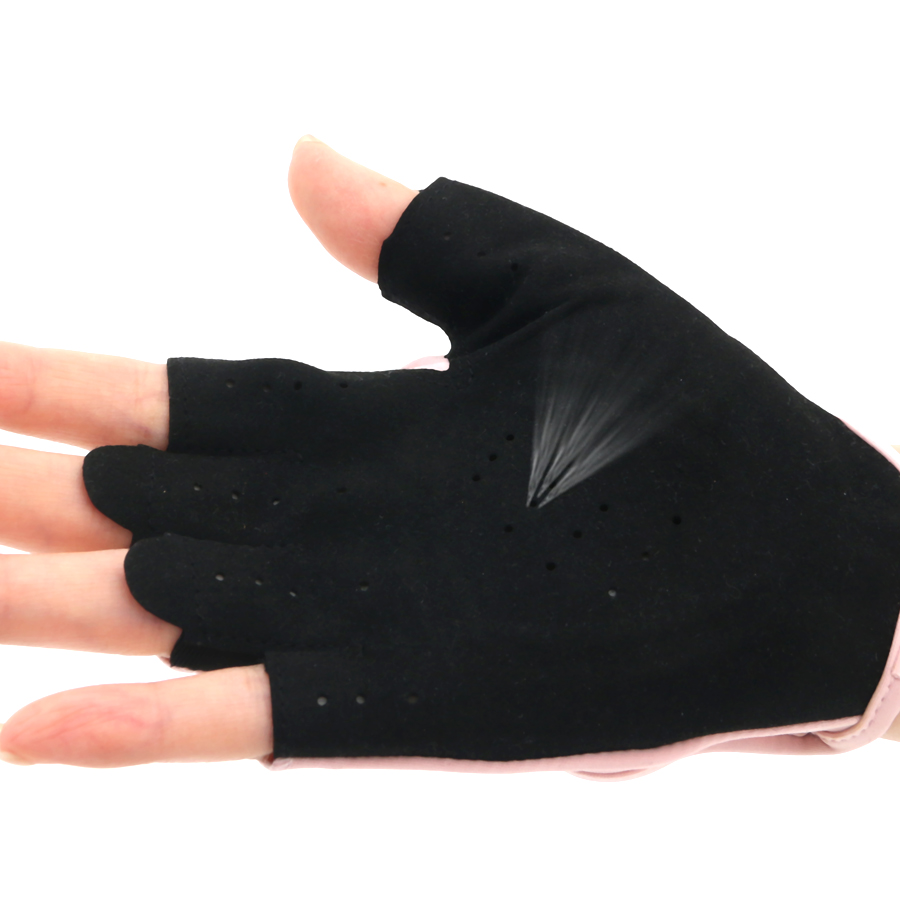 Women Pink Half Finger Fitness - Cycling Glove Padded review and price