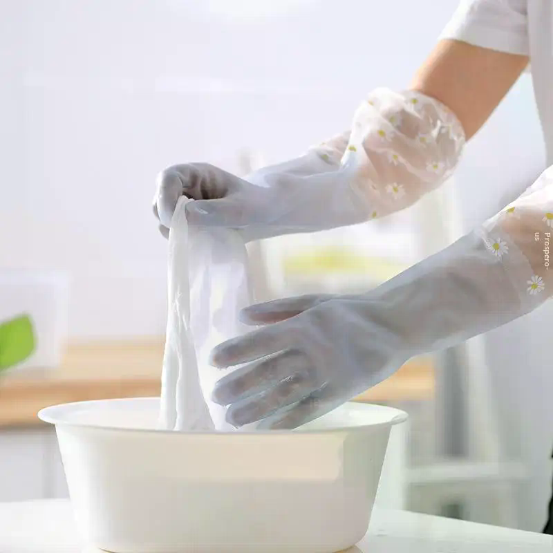Floral Pattern Household Latex - Rubber Glove Cleaning review and price
