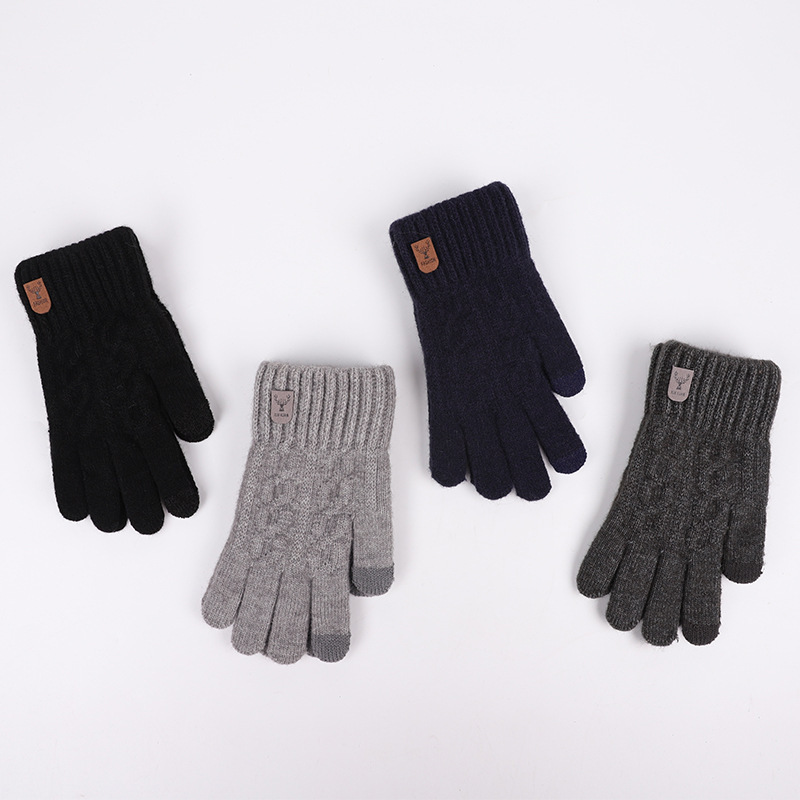 Men Winter Warm Wool Knitted G - Wool Glove Lined review and price