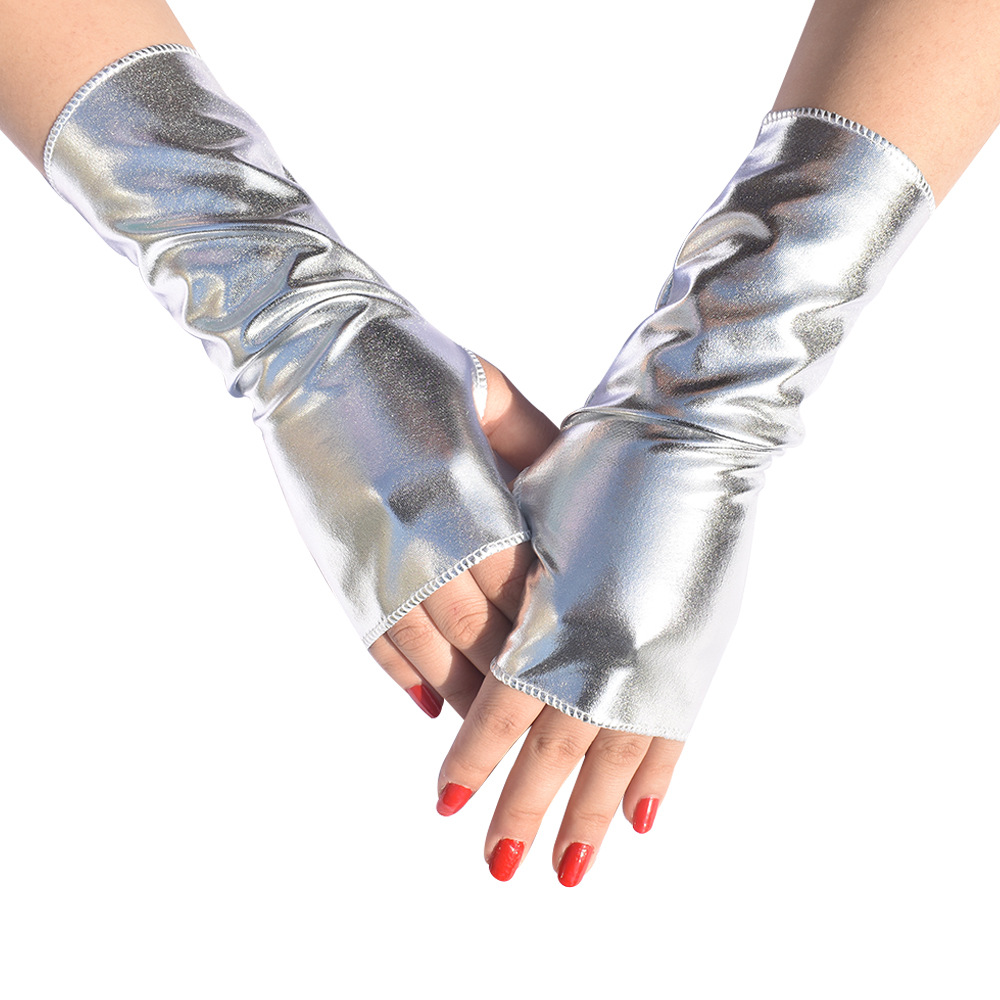 1Pair Women's Faux Patent Leat - Fingerless Glove Knit review and price